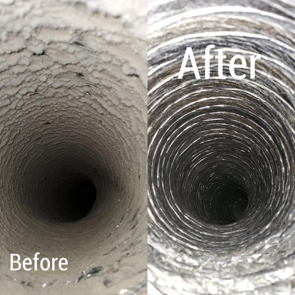 Before and after Air Duct Cleaning​