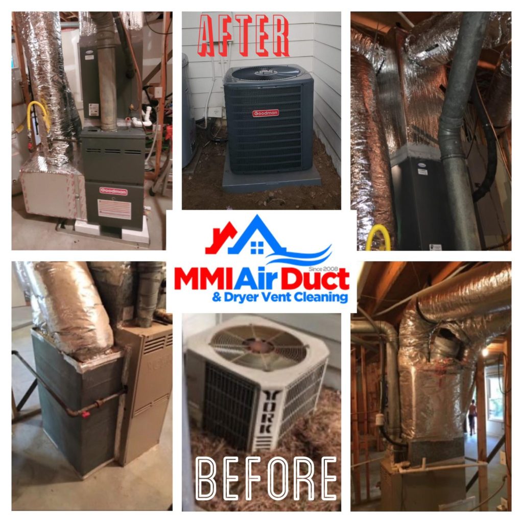 duct cleaning before and after by mmi