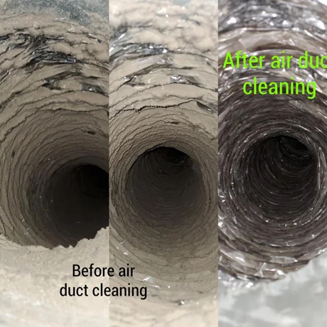 Air Duct Cleaning After and Before View