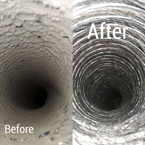 Before and After Air Duct Cleaning By MMI