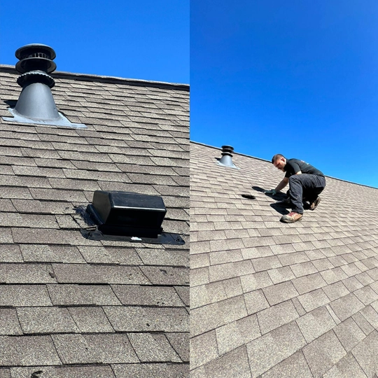 MMI Home Improvement Team Installs Roof Cap for Kitchen Hood in Jonesboro, GA Client's Home