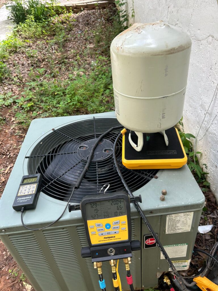 Freon Level Check During AC Tune-Up Service