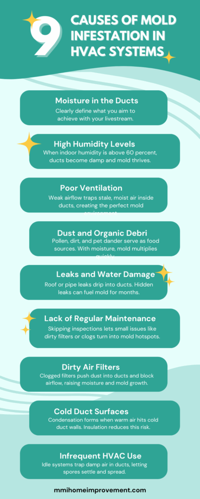 Causes of Mold Infestation in HVAC Systems