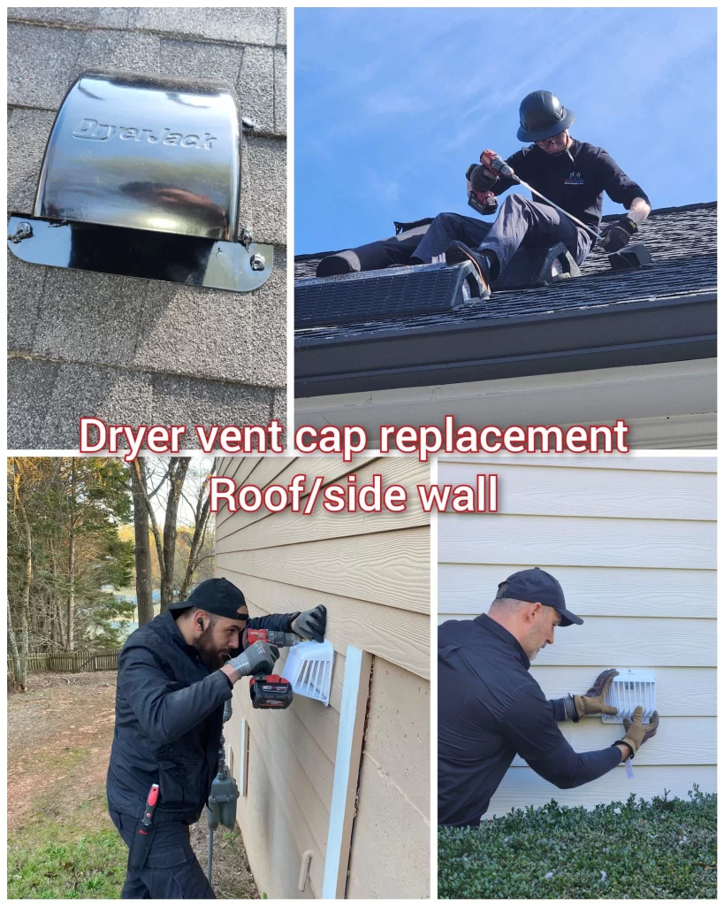 Dryer Vent Cap Replacement on Roof and Side Wall – MMI Home Improvement Pro