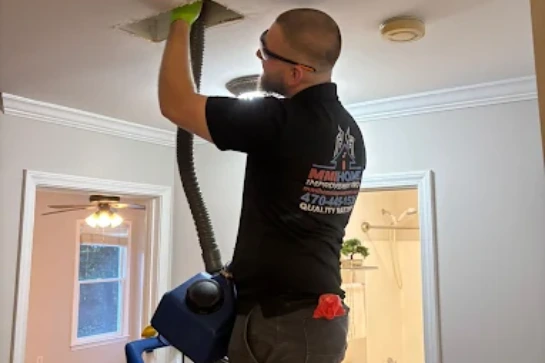 What do professionals use to clean HVACs?